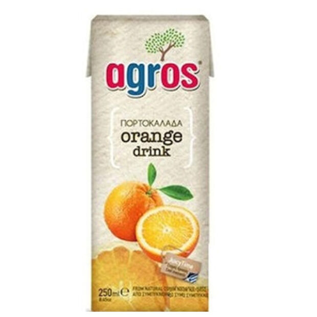 AGROS ΧΥΜΟΣ ΠΟΡΤΟΚΑΛΑΔΑ 250ML 27ΤEM