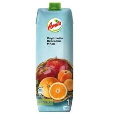 Amita Φρουτοποτό Πορτοκάλι, Βερύκοκο & Μήλο 1lt