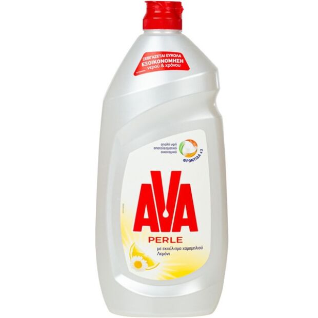 AVA Υγρό Πιάτων Perle με Εκχύλισμα Χαμομηλιού-Λεμόνι 900ml