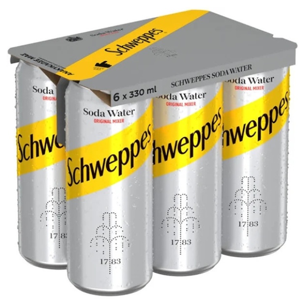 SCHWEPPES ΣΟΔΑ 330ML 6TEM