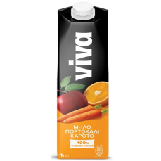 VIVA ΧΥΜΟΣ ΜΗΛΟ+ΠΟΡΤΟΚΑΛΙ+ΚΑΡΟΤO 1Λ VIVA ΧΥΜΟΣ ΜΗΛΟ+ΠΟΡΤΟΚΑΛΙ+ΚΑΡΟΤO 1Λ