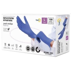 ΓΑΝΤΙΑ SAM ΝΙΤΡΥΛΙΟΥ ΛΑΤΕΞ ΜΠΛΕ LARGE 100T 12ΤΕΜ