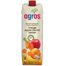 AGROS ΧΥΜΟΣ ΝΕΚΤΑΡ ΠΟΡΤ.ΜΗΛΟ ΚΑΡΟΤΟ 1L 12ΤΕΜ