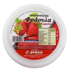 PRAXIS MERMELADA ΦΡΑΟΥΛΑ (45%) 400GR ΤΑΠΕΡ 12Τ